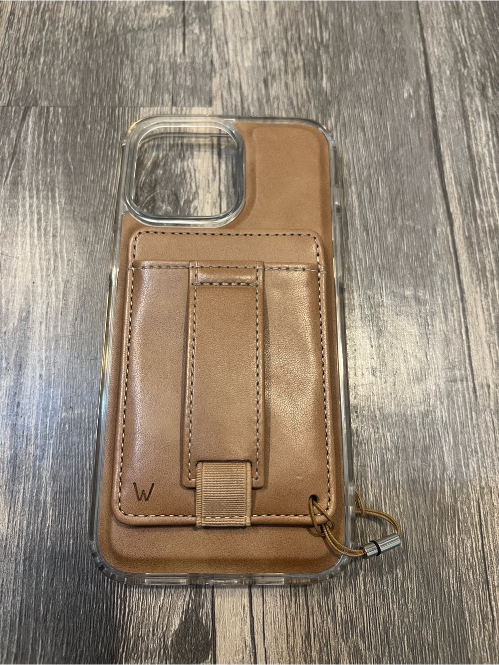 Walli iPhone 14 Pro Max Magnetic Wallet Phone Case in Camel Our Faux Farmhouse